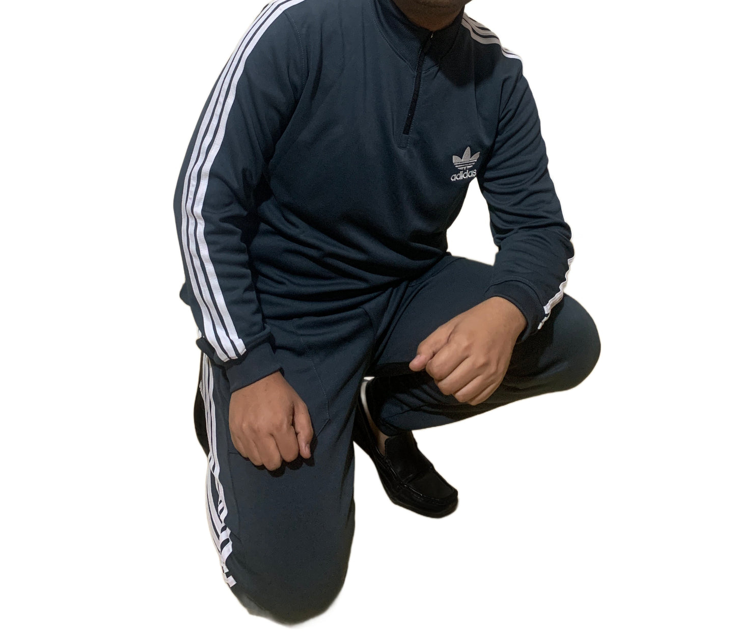 Premium Adi Zipper Tracksuit (Swiss Fabric) | Zink