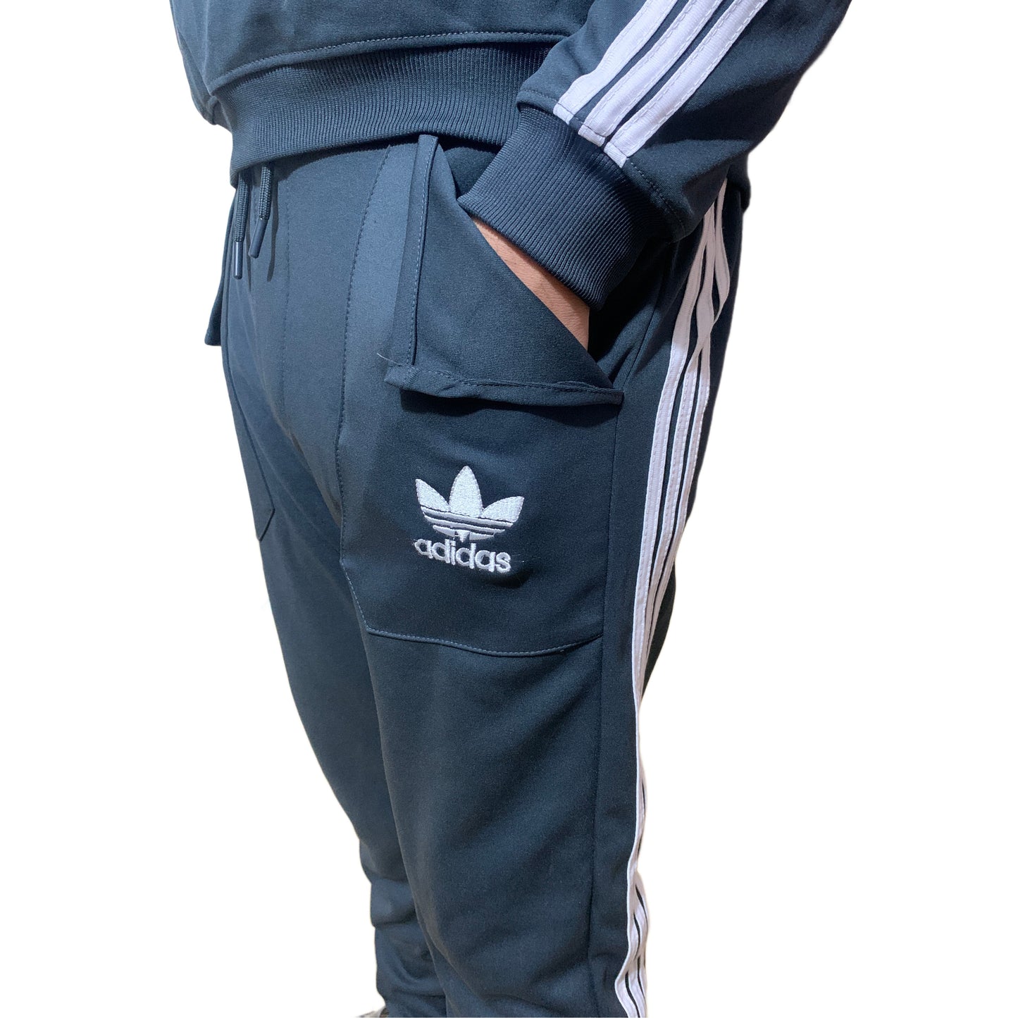 Premium Adi Zipper Tracksuit (Swiss Fabric) | Zink
