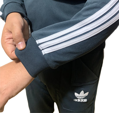 Premium Adi Zipper Tracksuit (Swiss Fabric) | Zink